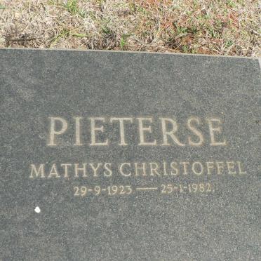 PIETERSE Mathys Christoffel 1923-1982 :: PIETERSE August 1929-1991