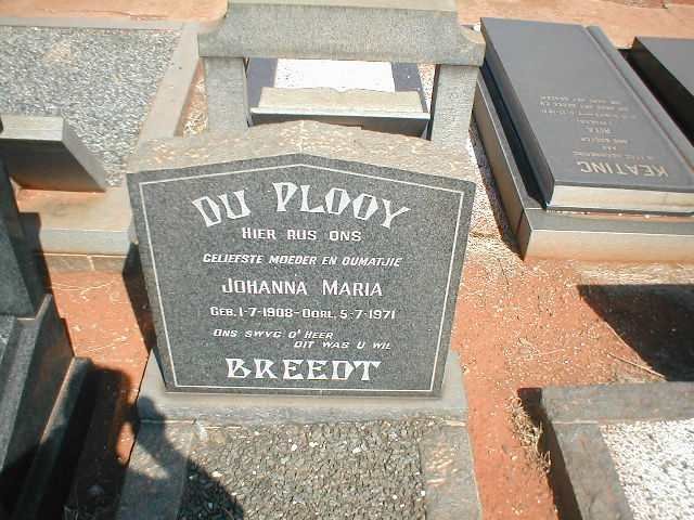 PLOOY Johanna Maria, du nee BREEDT 1908-1971