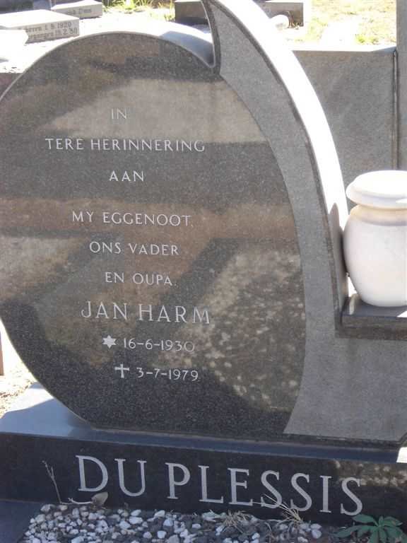 PLESSIS Jan Harm, du 1930-1979