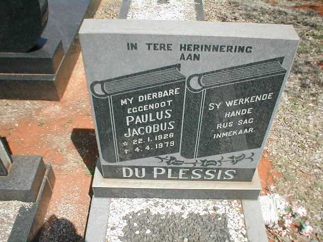 PLESSIS Paulus Jacobus, du 1928-1979