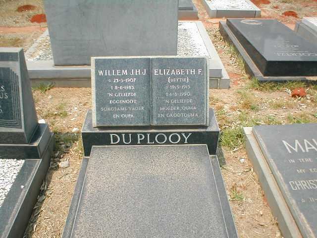 PLOOY Willem J.H.J., du 1907-1983 &amp; Elizabeth F. 1913-1990