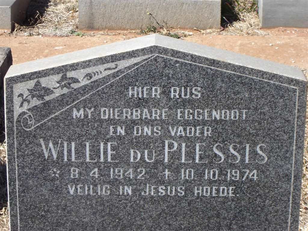 PLESSIS Willie, du 1942-1974