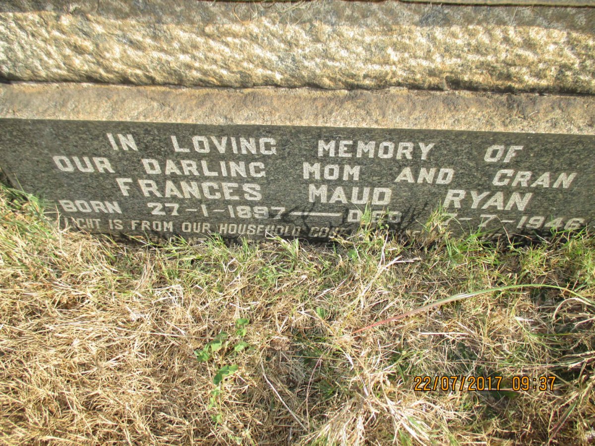 RYAN Frances Maud 1897-1946