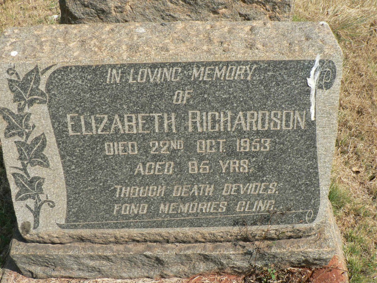 RICHARDSON Elizabeth -1953