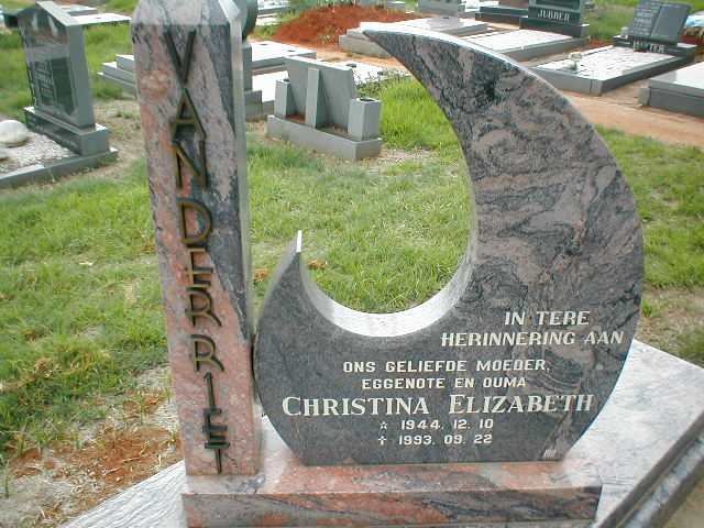 RIET Christina Elizabeth, van der 1944-1993