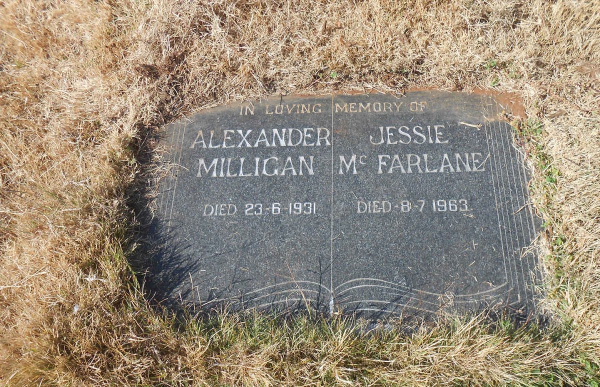 RITCHIE Alexander Milligan -1931 &amp; Jessie McFarlane -1963
