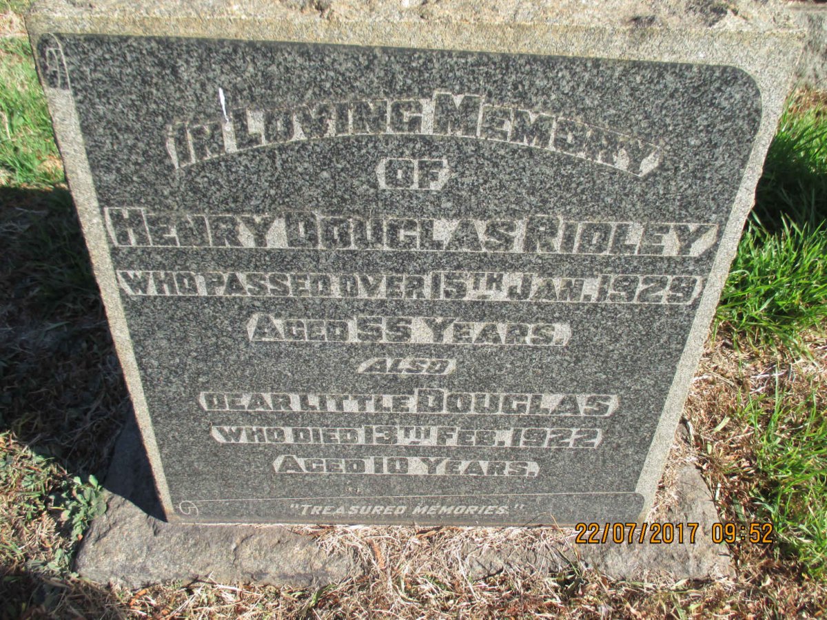 RIDLEY Henry Douglas -1929 :: RIDLEY Douglas -1922