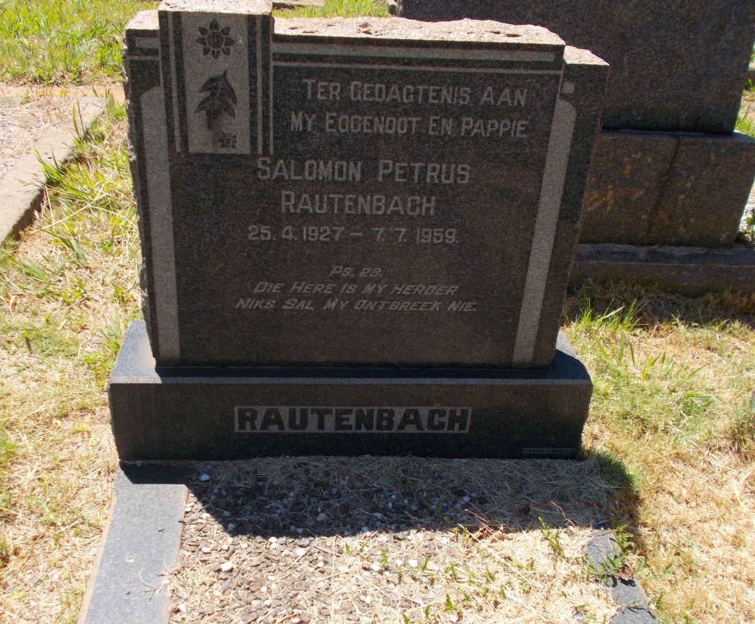 RAUTENBACH Salomon Petrus 1927-1959
