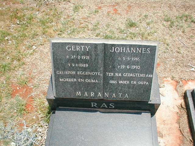 RAS Johannes 1916-1993 &amp; Gerty 1921-1989