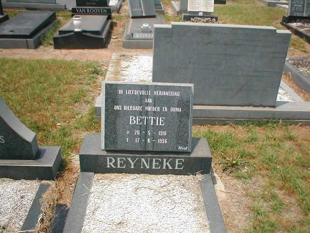 REYNEKE Bettie 1916-1996