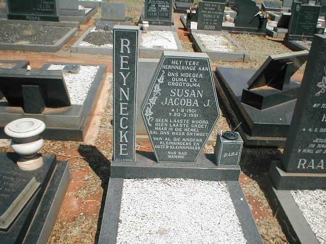 REYNECKE Susan Jacoba J. 1901-1991