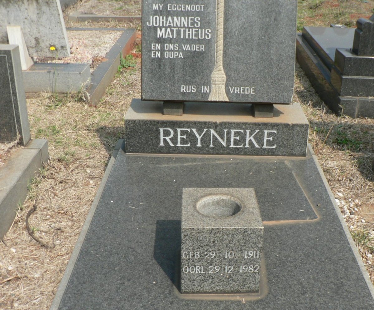REYNEKE Johannes Mattheus 1911-1982