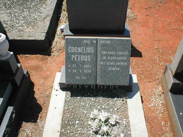 REYNDERS Cornelius Petrus 1895-1974