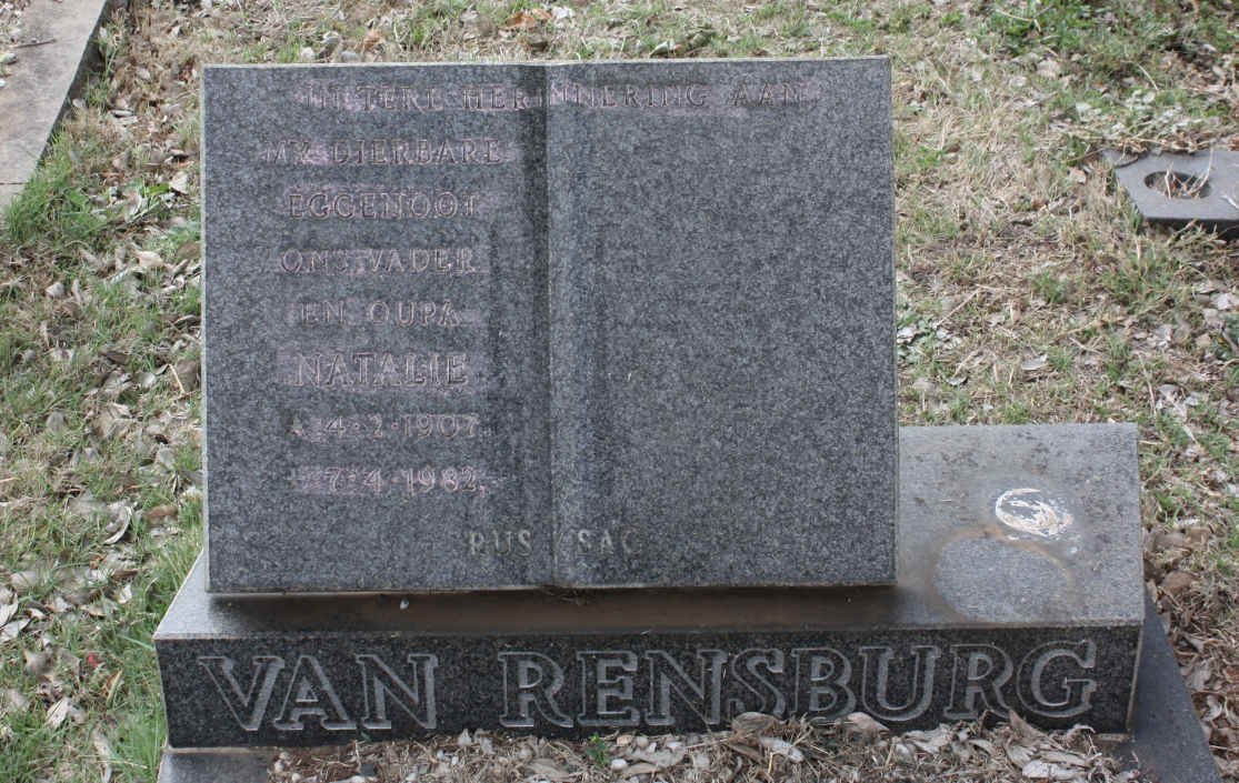 RENSBURG Natalie, van 1907-1982