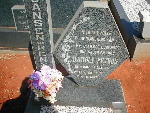 RENSBURG Rudolf Petrus, Jansen van 1918-1971