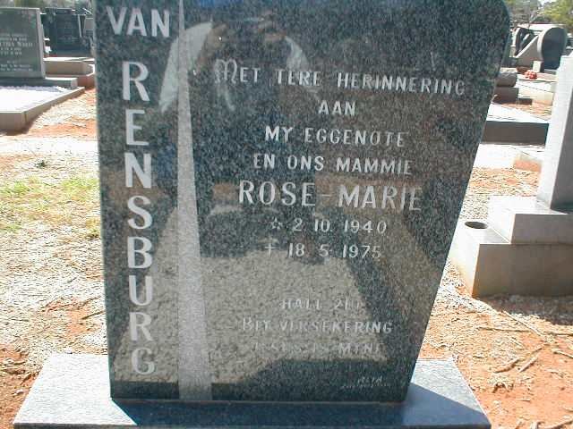 RENSBURG Rose-Marie, van 1940-1975