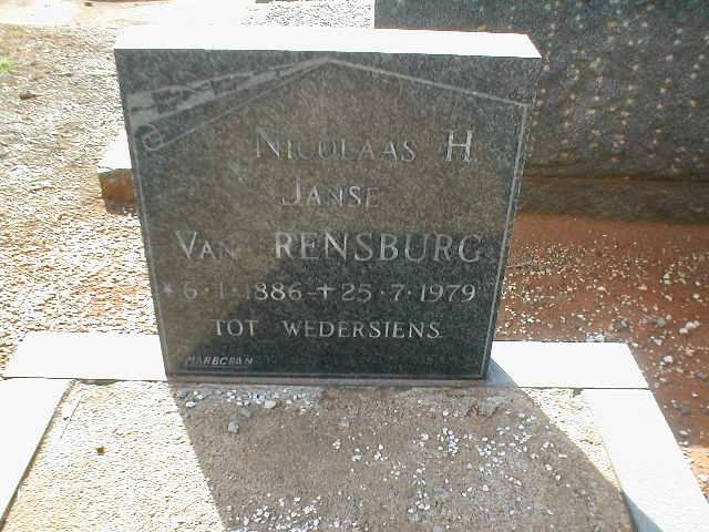 RENSBURG Nicolaas H., Janse van 1886-1979