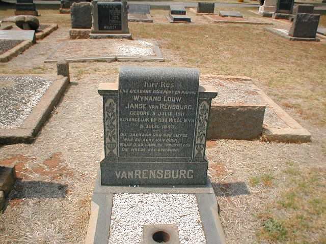 RENSBURG Wynand Louw, Janse van 1911-1943