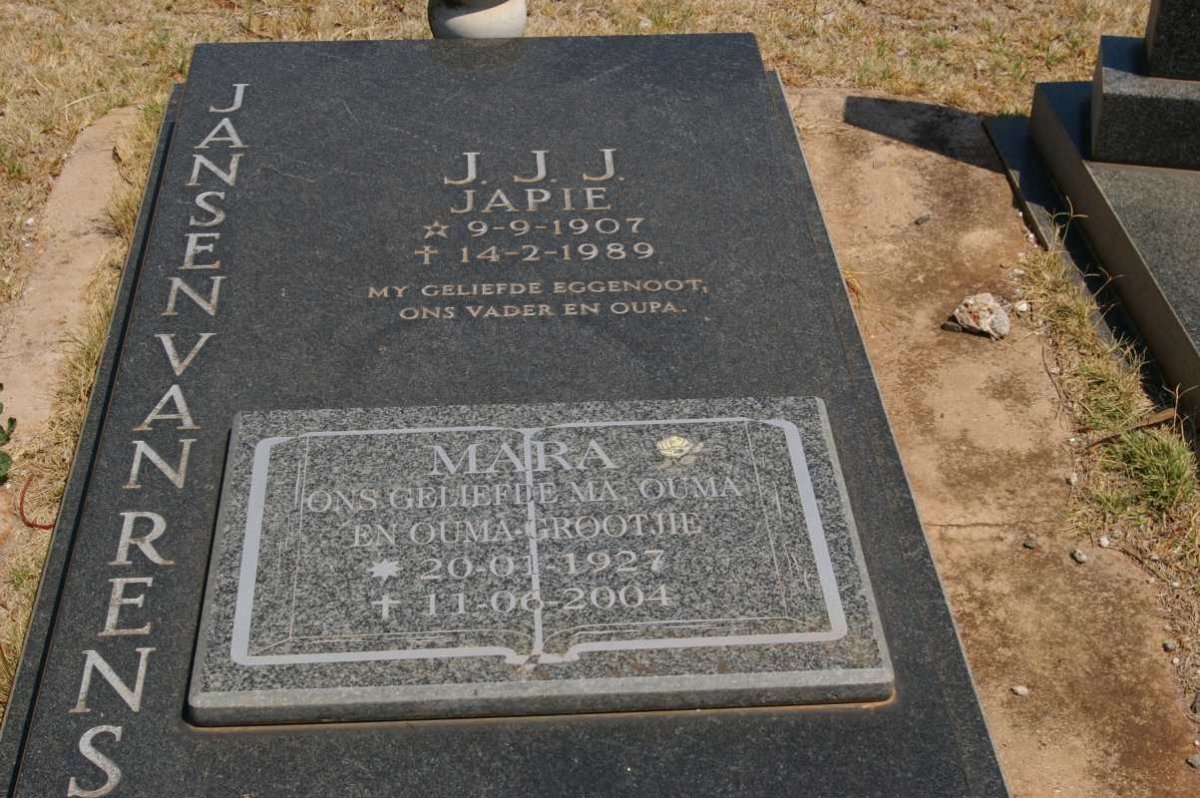 RENSBURG J.J.J., Jansen van 1907-1989 &amp; Mara 1927-2004