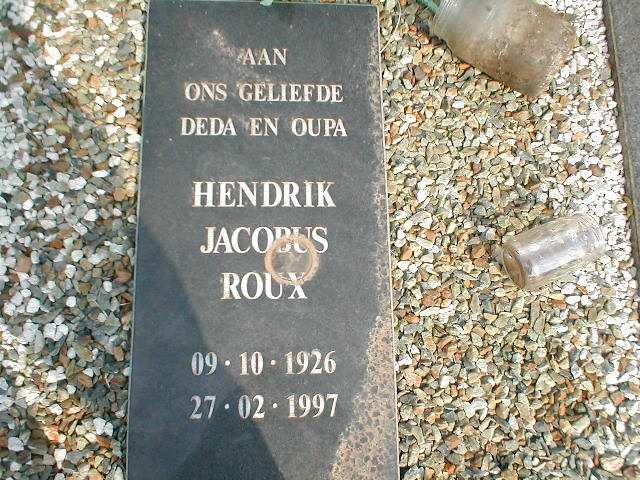ROUX Hendrik Jacobus 1926-1997