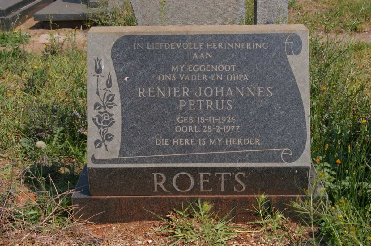 ROETS Renier Johannes Petrus 1926-1977