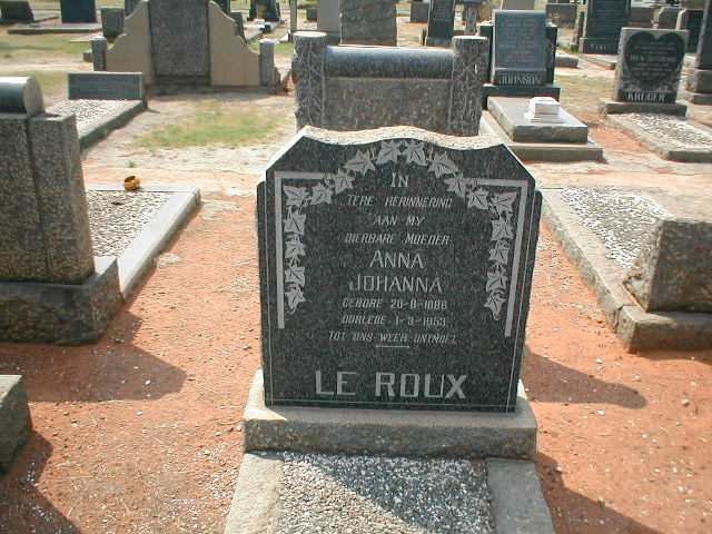 ROUX Anna Johanna, le 1886-1953