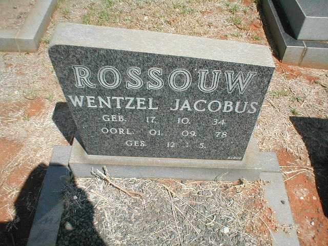 ROSSOUW Wentzel Jacobus 1934-1978