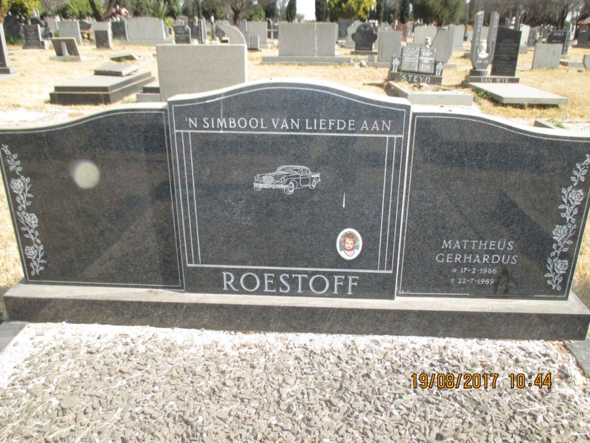 ROESTOFF Mattheüs Gerhardus 1986-1989