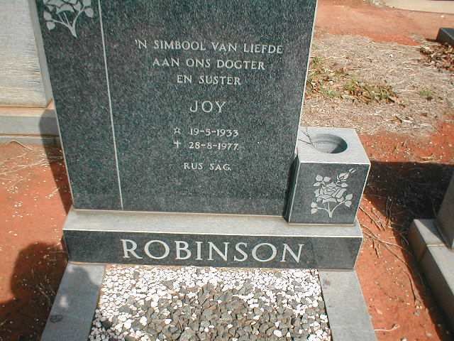 ROBINSON Joy 1933-1977