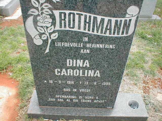 ROTHMANN Dina Carolina 1916-1995