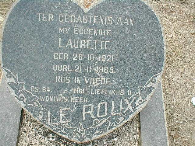 ROUX Laurette, le 1921-1965