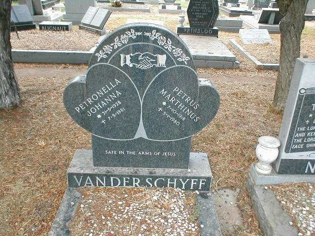 SCHYFF Petrus Marthinus, van der  1918-1980 &amp; Petronella Johanna 1928-1981