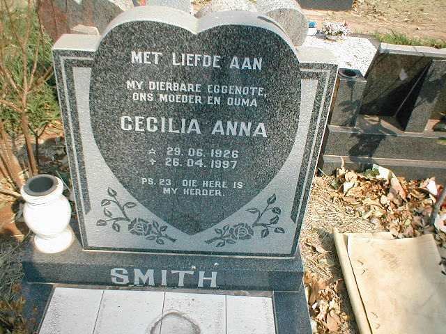SMITH Cecilia Anna 1926-1997