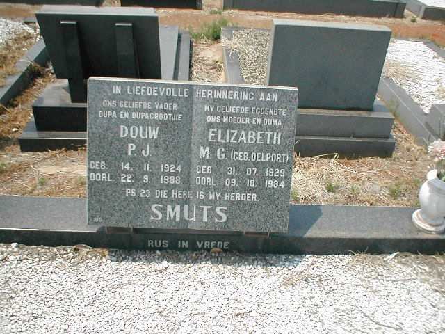 SMUTS Douw P.J. 1924-1988 &amp; Elizabeth M.G. DELPORT 1929-1984