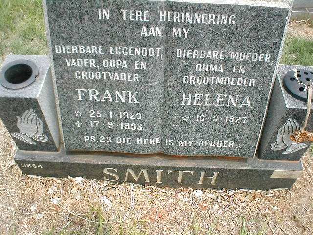 SMITH Frank 1923-1993 and Helena 1927-