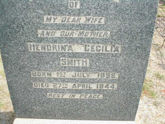 SMITH Hendrina Cecilia 1898-1944