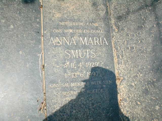 SMUTS  Anna Maria 1929-1997