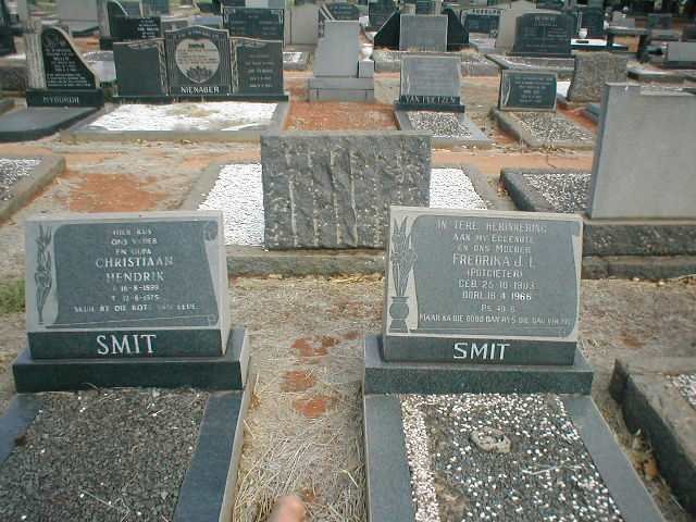 SMIT Christiaan Hendrik 1899-1975 &amp; Fredrika J.L. nee POTGIETER 1903-1966