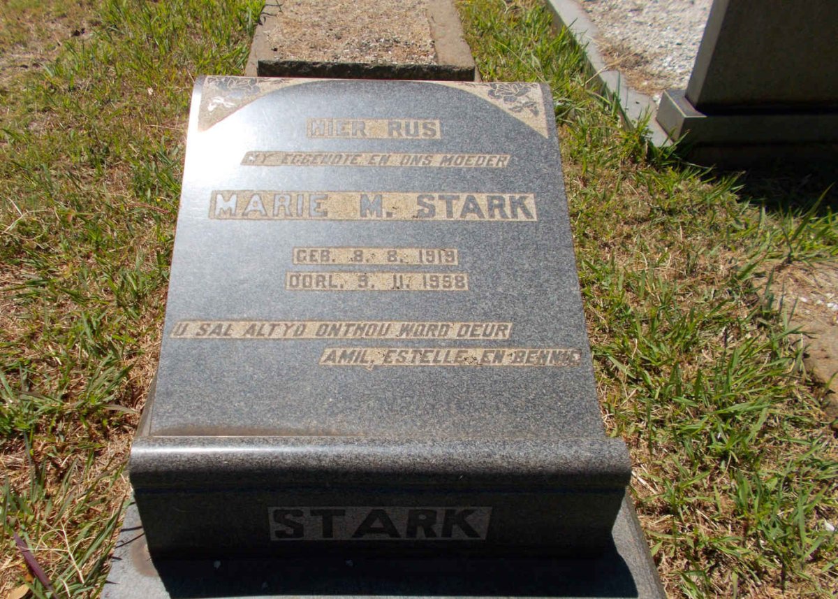 STARK Emil Carl Ferdinand 1909-1982 &amp; Marie M. 1919-1958