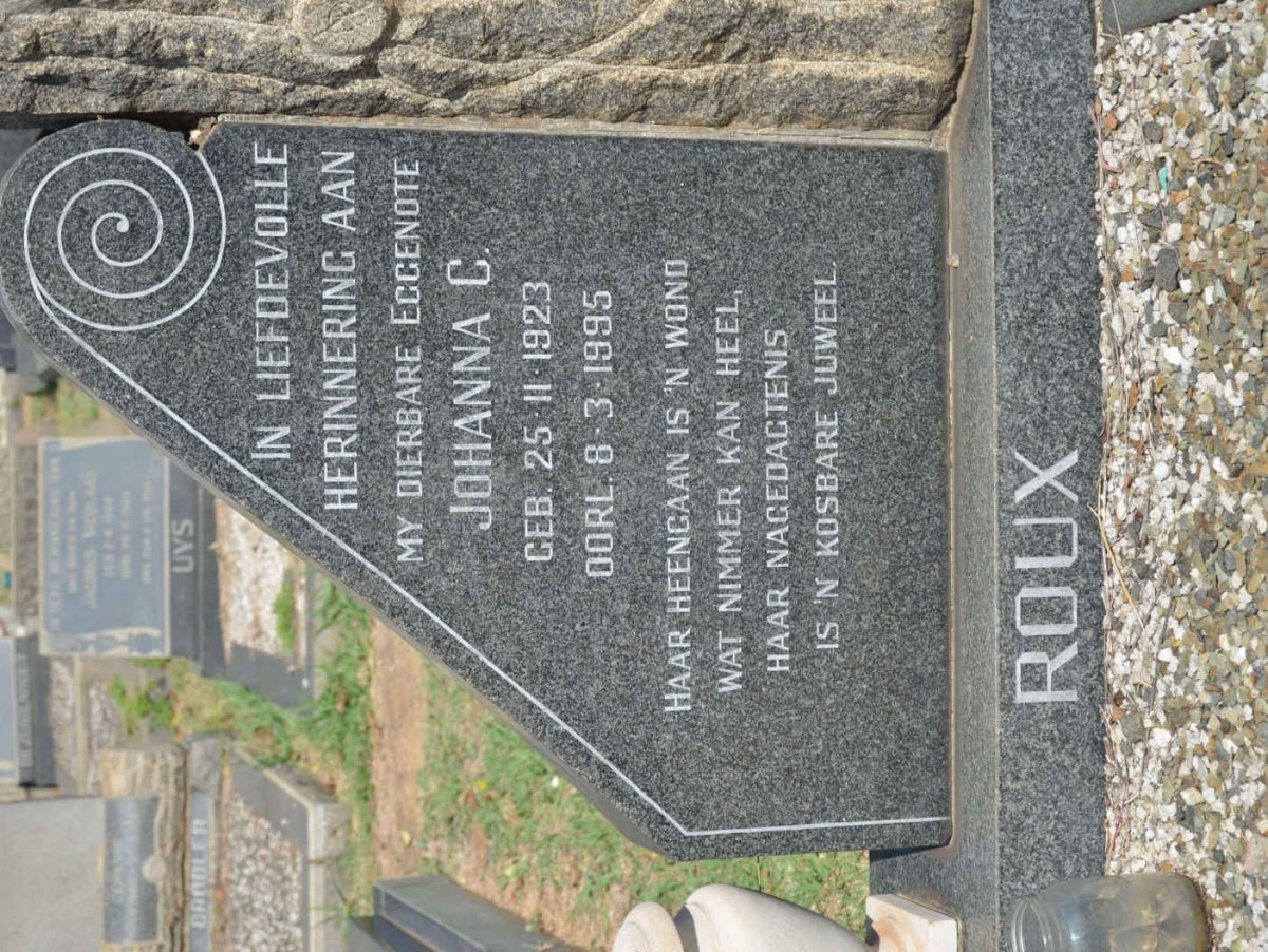 STEENKAMP Floris J.P. 1913-1965 :: ROUX Hendrik Jacobus 1926-1997 :: ROUX Johanna C. 1923-1995
