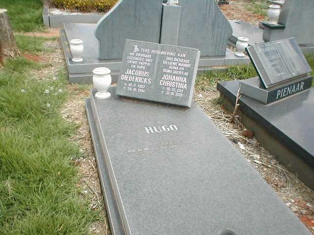 HUGO Jacobus Diedericks 1907-1981 &amp; Johanna Christina 1911-2001