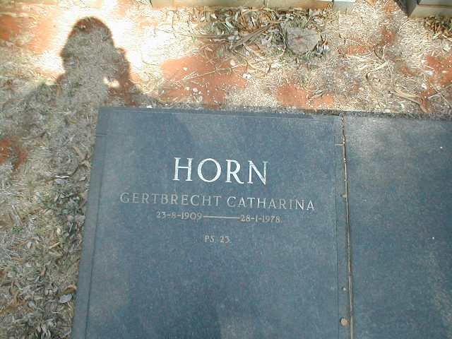 HORN Gertbrecht Catharina 1909-1978