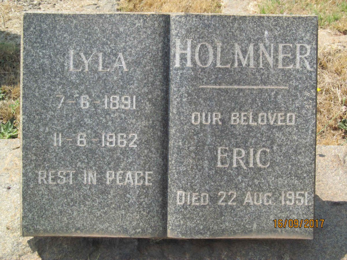 HOLMNER Lyla 1891-1962 :: HOLMNER Eric -1951
