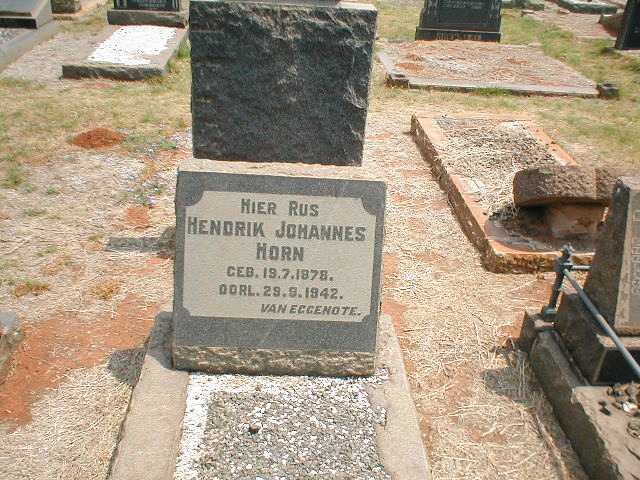HORN Hendrik Johannes 1878-1942