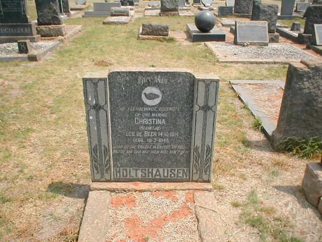 HOLTSHAUSEN Christina nee DE BEER 1914-1945