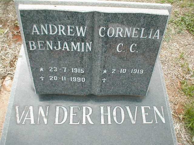 HOVEN Andrew Benjamin, van der 1915-1990 &amp; Cornelia C.C. 1919-