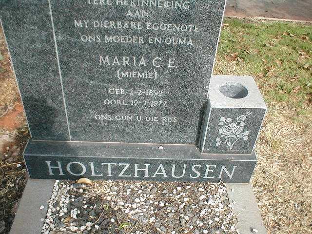 HOLTZHAUSEN Maria C.E. 1892-1977