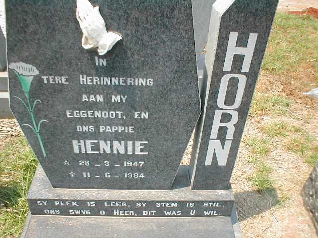 HORN Hennie 1947-1984