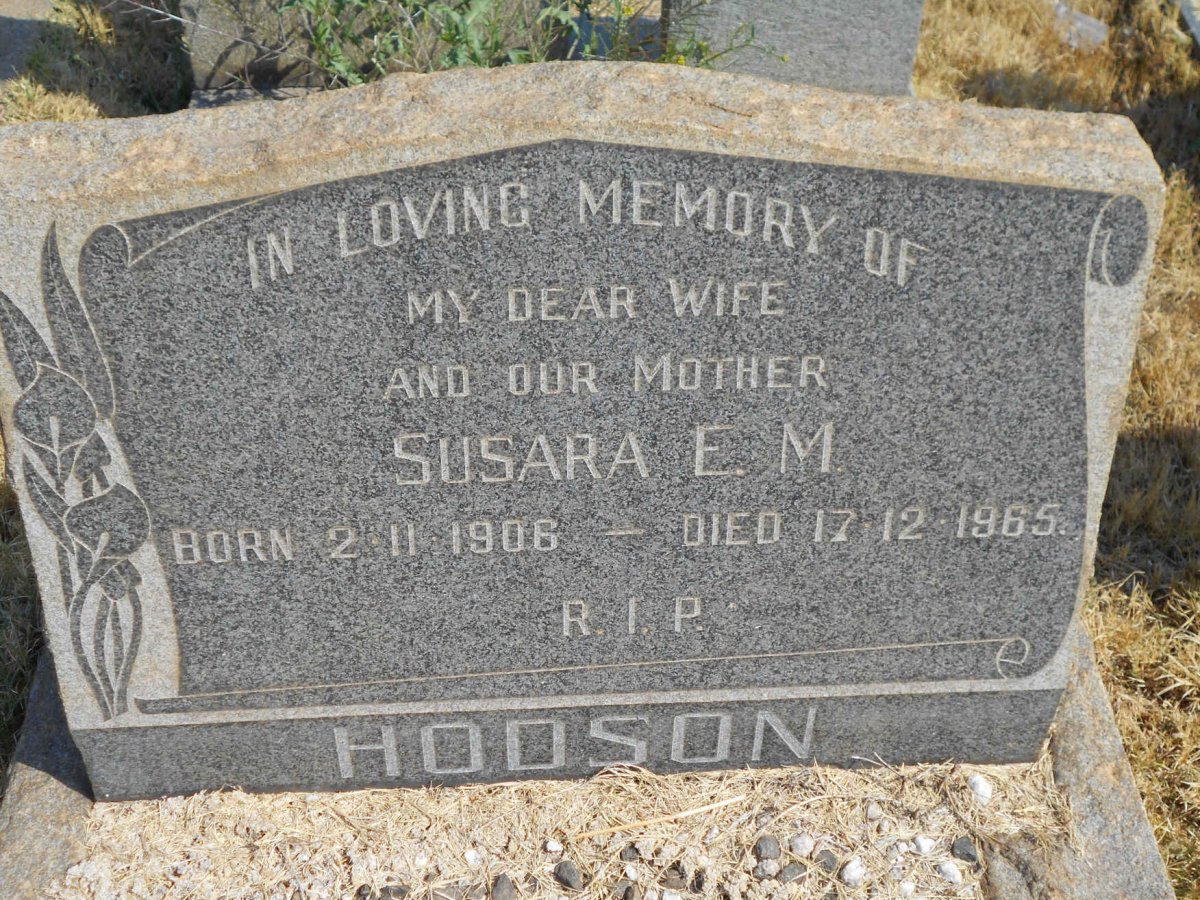 HODSON Susara E.M. 1906-1965