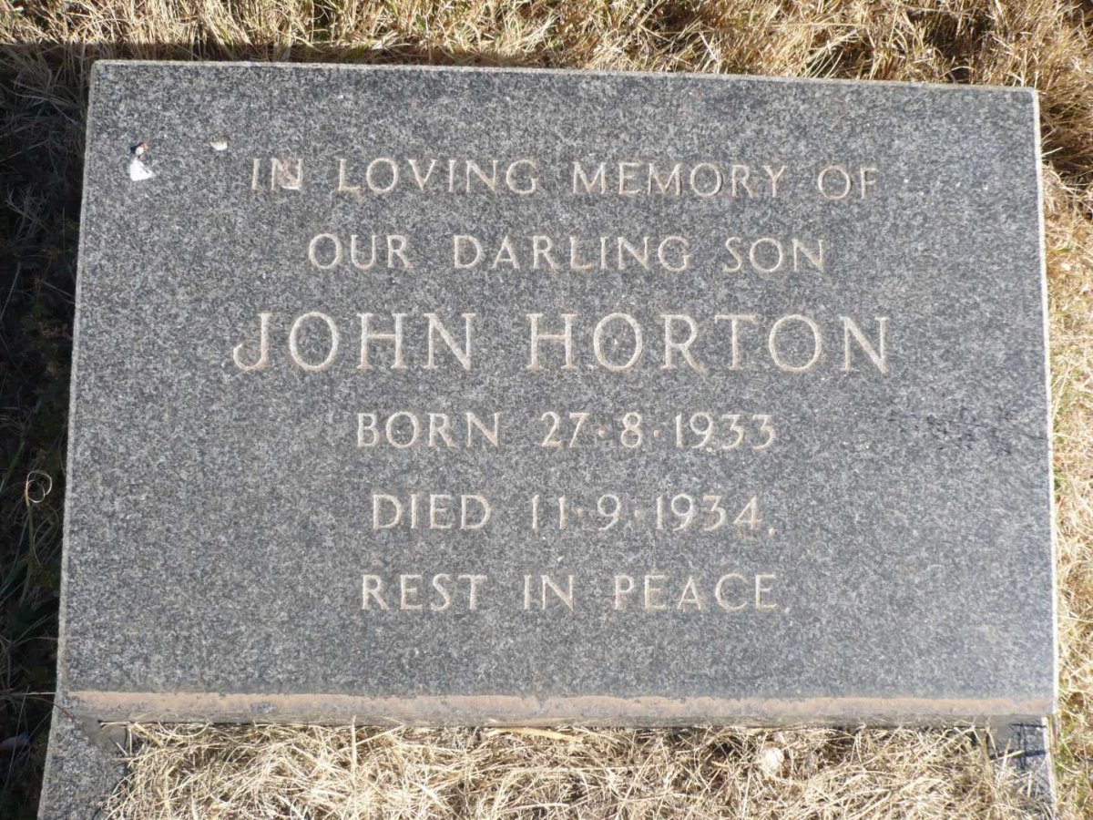 HORTON John 1933-1934